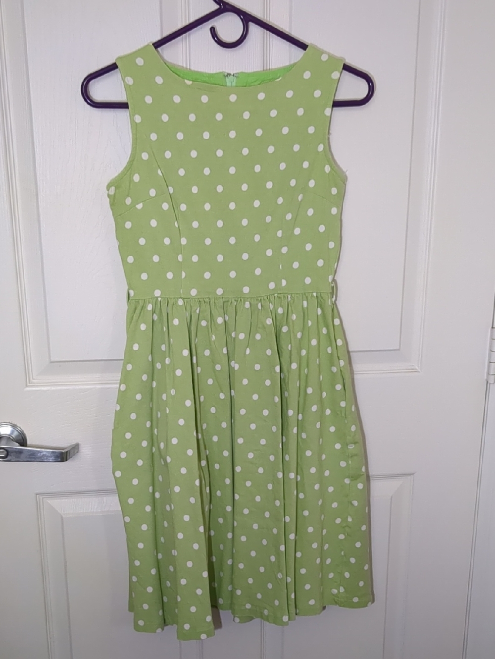 Lindy Bop Lime Green Polka Dot Sundress